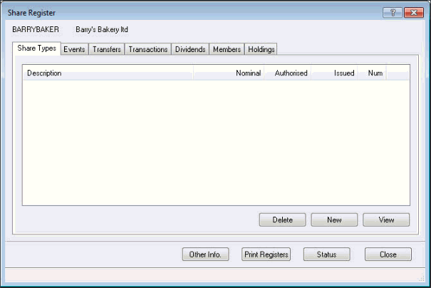 Share Register Share Register