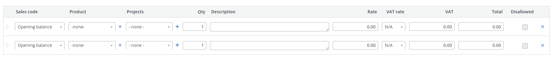 screenshot showing the fields you need to complete in the sales invoice.