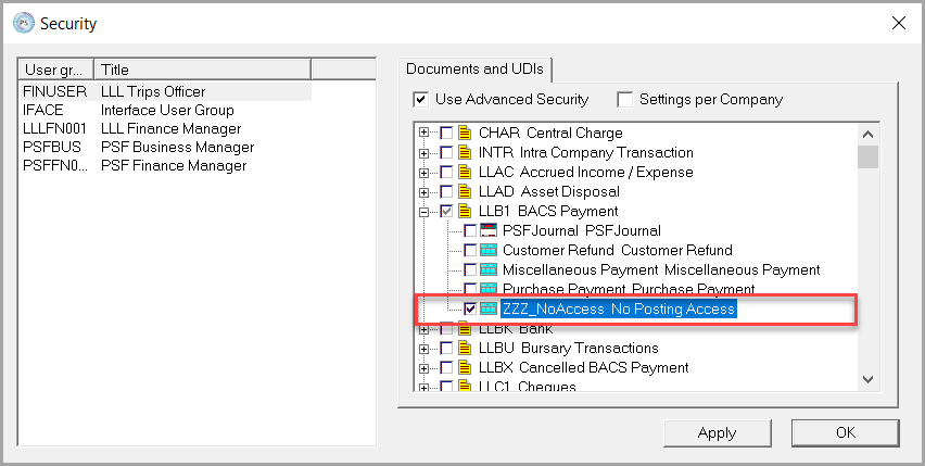 Giving View only Access to Document Types
