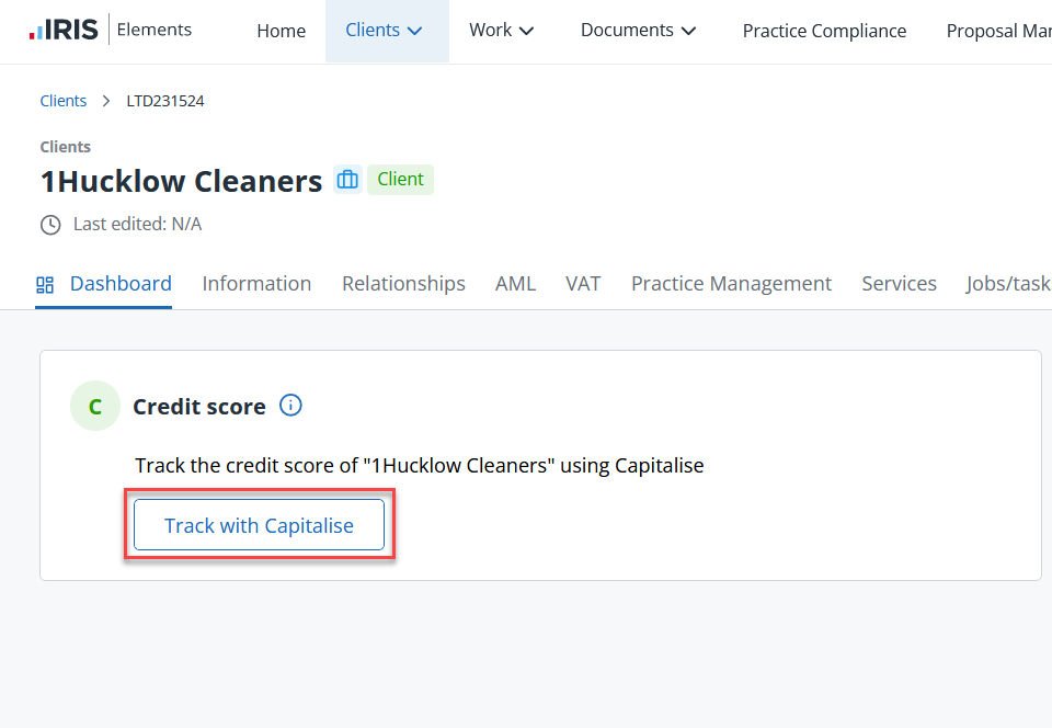 Capitalise tracking button