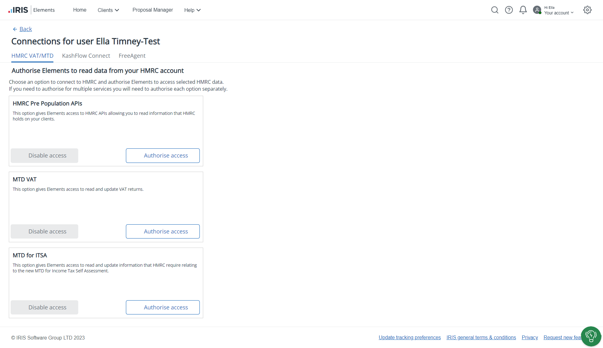 Connect to HMRC VAT services