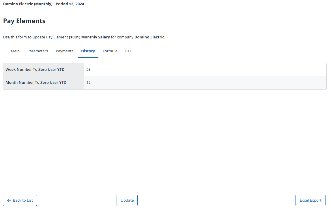 The Pay Elements screen.