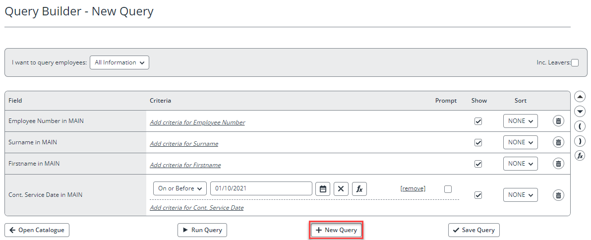 Build queries