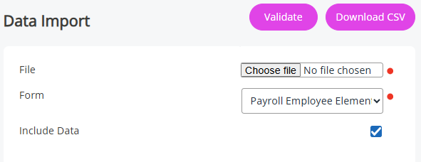 Using the Data Import