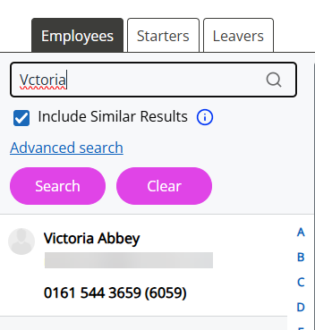 Search results with the Include Similar Results checkbox selected.