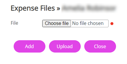 The screen to add a file to an expense. 