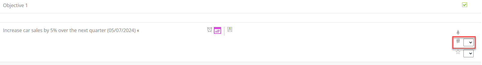 The Manager Rating drop-down.