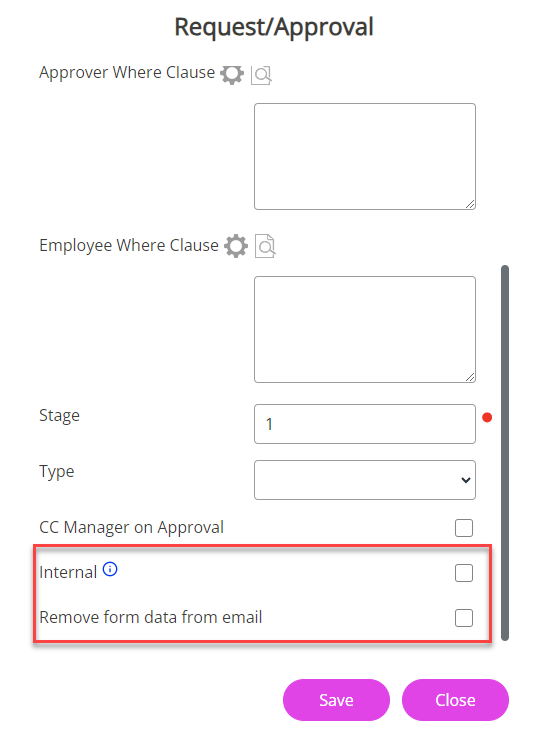 The Reuest/Approval form