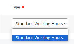 The name of the Time Type 1 displayed in the Type drop-down on the Time tab