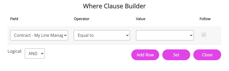 The Where Clause Builder. 