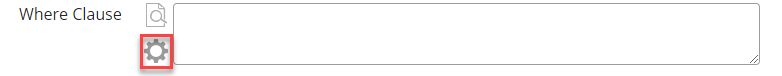 The Where Clause builder icon
