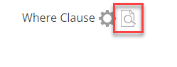 The Where Clause Preview icon.