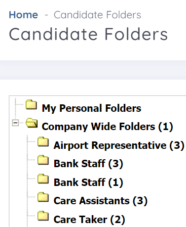 Screenshot of the folder structure within candidate folders