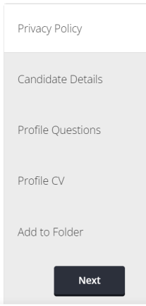 screenshot showing the required sections to add a new candidate.