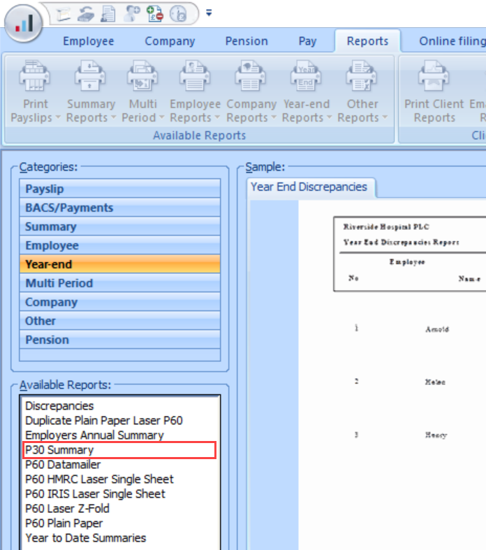 P30 Report Manager