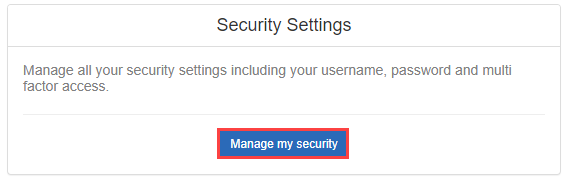 Select Manage my security.