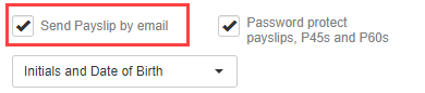 Select Send Payslip by email.