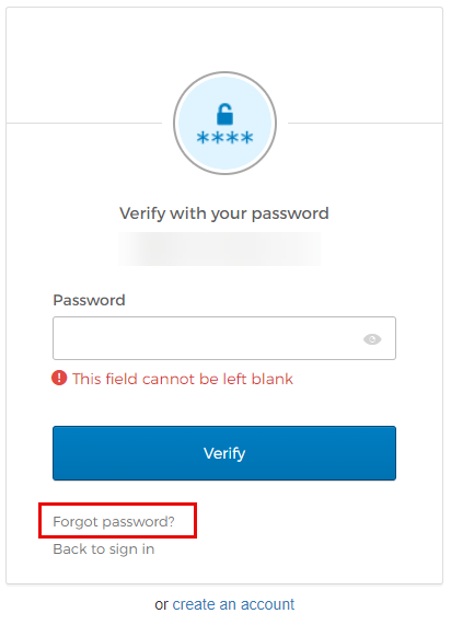 Select Forgot password?