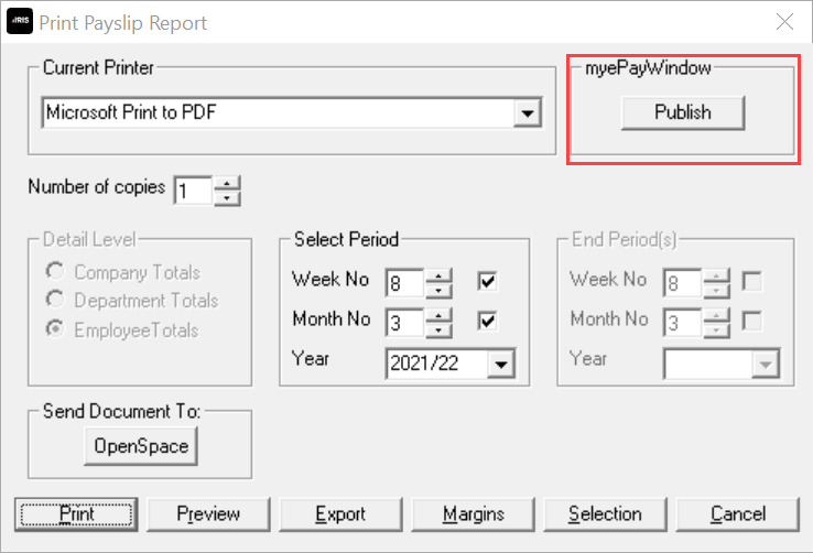Publish Payslip