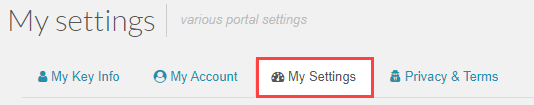 My Settings