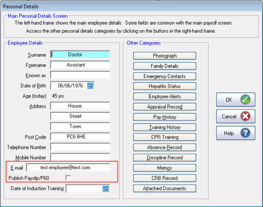 IRIS GP Payroll Perosnal Profile 